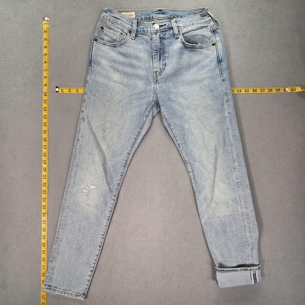 Levis 512 Jeans Mens Selvedge Blue Light Wash Slim Tapered Fits 26x27